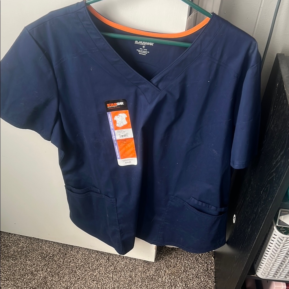 Navy Scrub Top